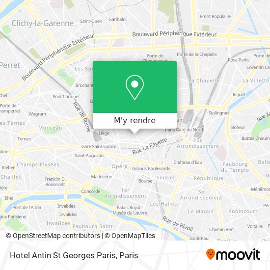 Hotel Antin St Georges Paris plan