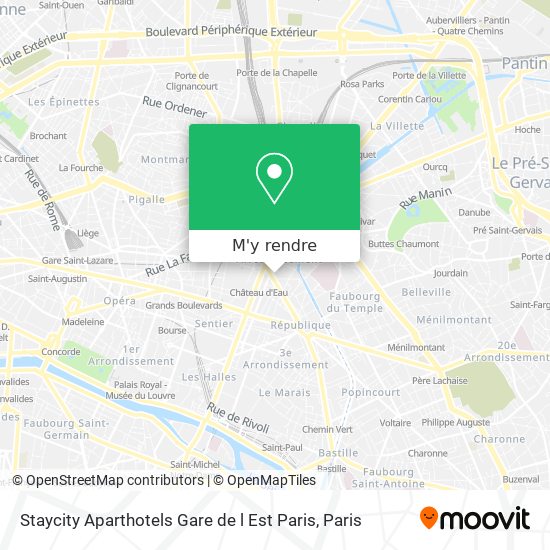 Staycity Aparthotels Gare de l Est Paris plan