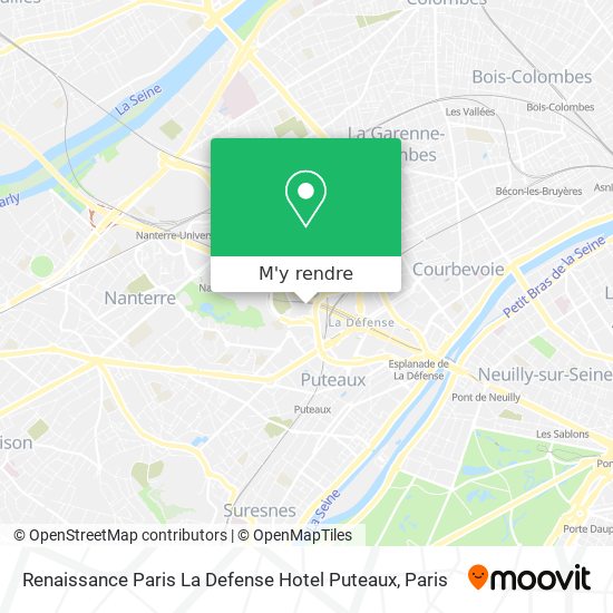 Renaissance Paris La Defense Hotel Puteaux plan