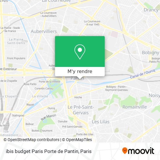 ibis budget Paris Porte de Pantin plan