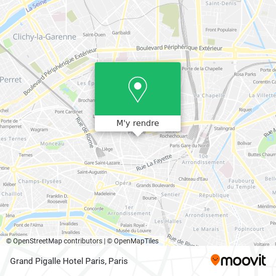 Grand Pigalle Hotel Paris plan