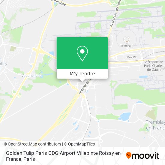 Golden Tulip Paris CDG Airport Villepinte Roissy en France plan