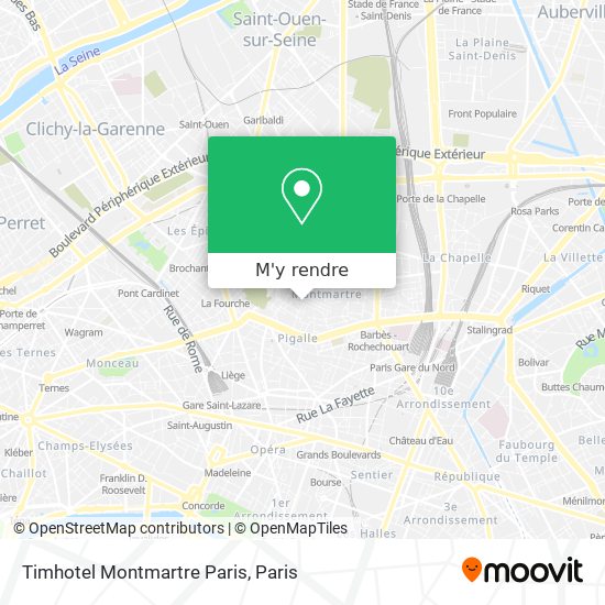 Timhotel Montmartre Paris plan