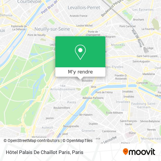 Hôtel Palais De Chaillot Paris plan