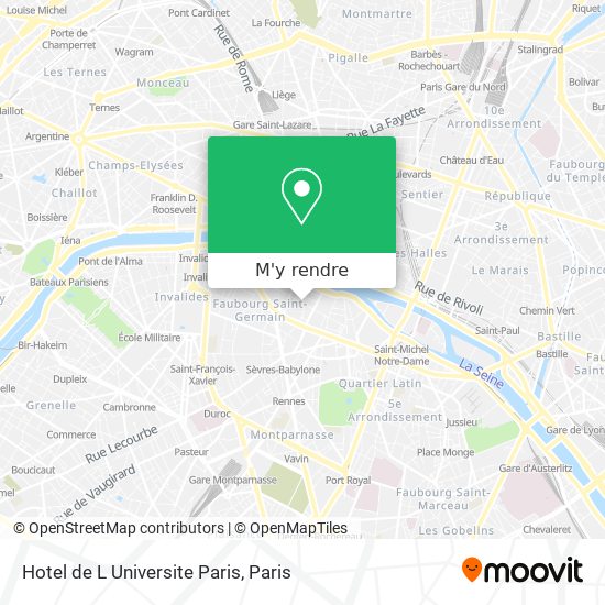 Hotel de L Universite Paris plan