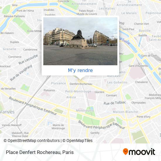 Place Denfert Rochereau plan