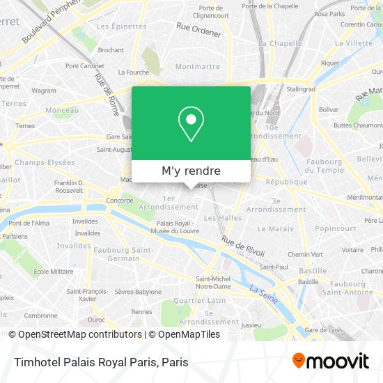 Timhotel Palais Royal Paris plan