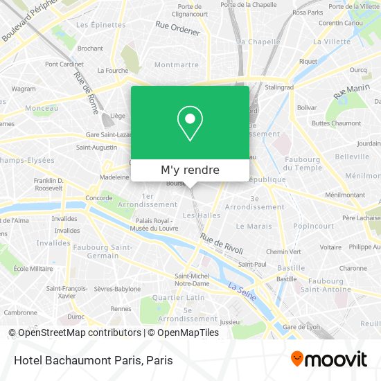 Hotel Bachaumont Paris plan