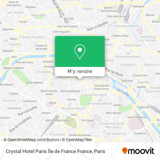 Crystal Hotel Paris Île de France France plan