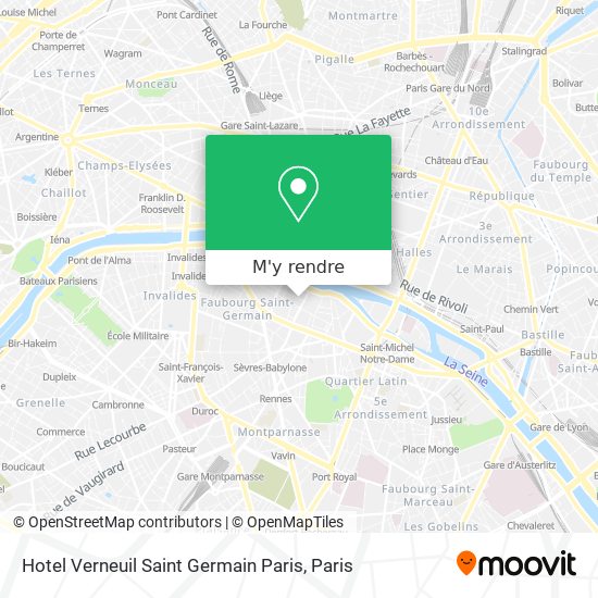 Hotel Verneuil Saint Germain Paris plan