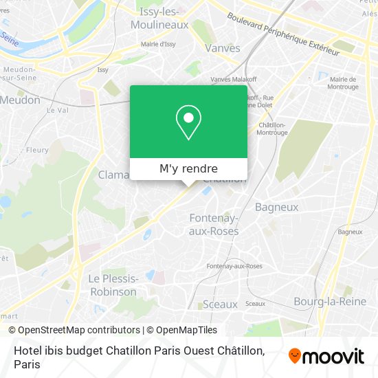 Hotel ibis budget Chatillon Paris Ouest Châtillon plan