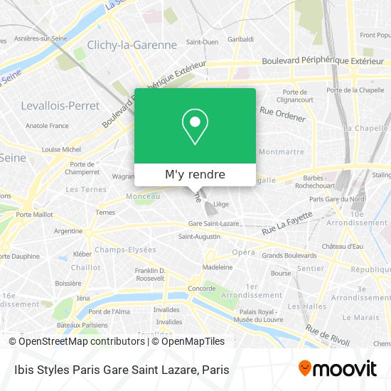 Ibis Styles Paris Gare Saint Lazare plan