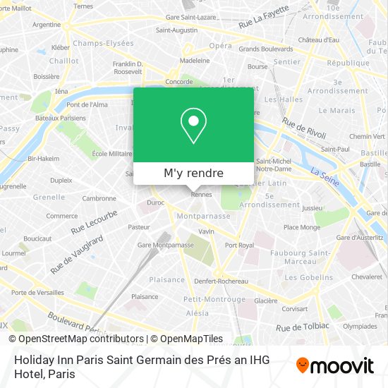 Holiday Inn Paris Saint Germain des Prés an IHG Hotel plan