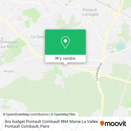 ibis budget Pontault Combault RN4 Marne La Vallée Pontault Combault plan