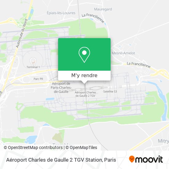 Aéroport Charles de Gaulle 2 TGV Station plan