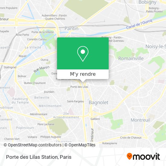 Porte des Lilas Station plan