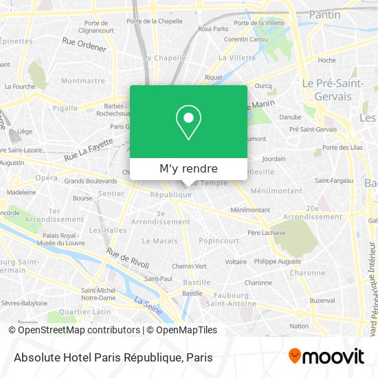 Absolute Hotel Paris République plan