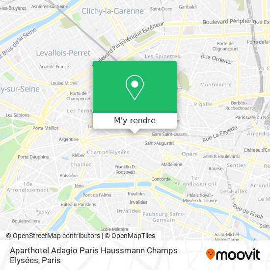 Aparthotel Adagio Paris Haussmann Champs Elysées plan