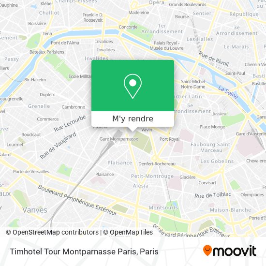 Timhotel Tour Montparnasse Paris plan