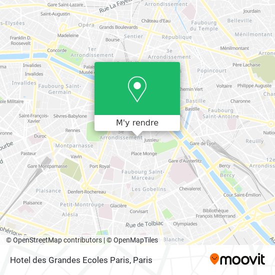 Hotel des Grandes Ecoles Paris plan