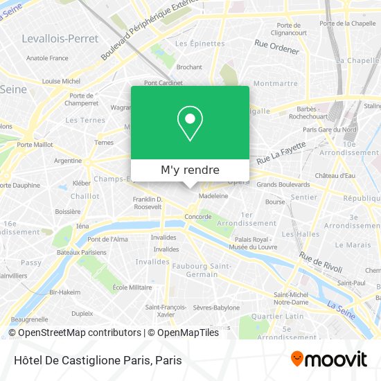 Hôtel De Castiglione Paris plan