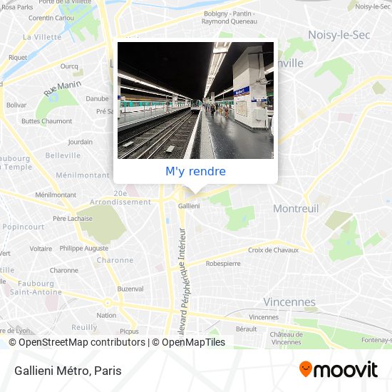 Gallieni Métro plan