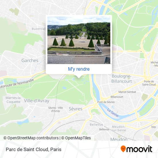 Parc de Saint Cloud plan