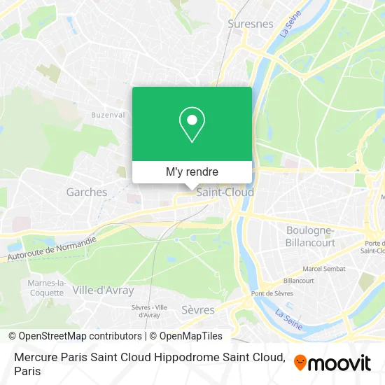 Mercure Paris Saint Cloud Hippodrome Saint Cloud plan