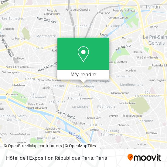 Hôtel de l Exposition République Paris plan