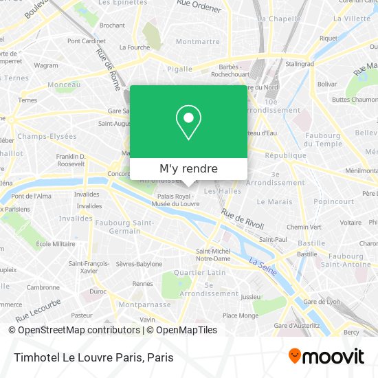 Timhotel Le Louvre Paris plan