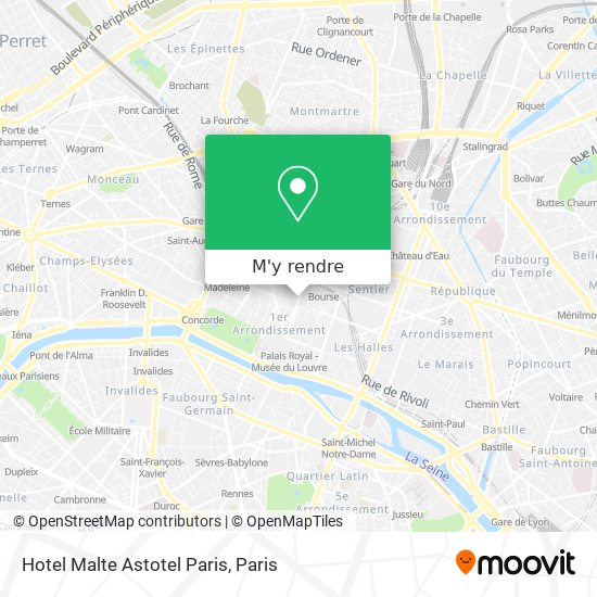 Hotel Malte Astotel Paris plan