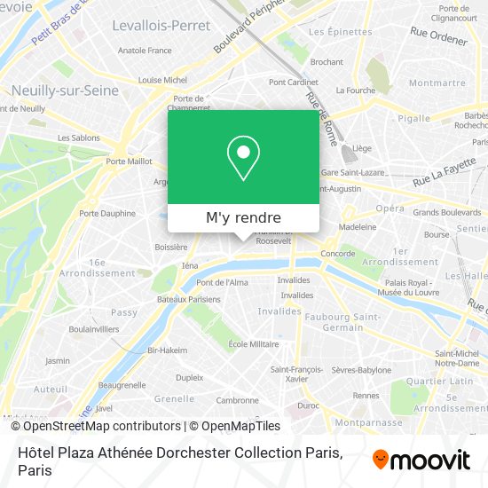 Hôtel Plaza Athénée Dorchester Collection Paris plan