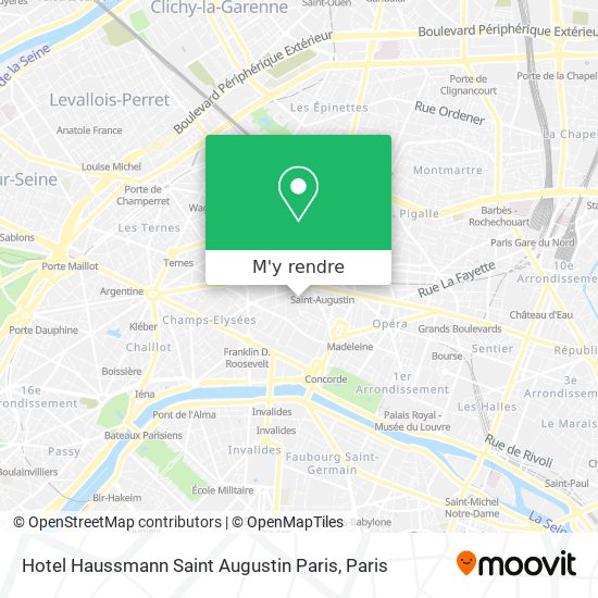 Hotel Haussmann Saint Augustin Paris plan