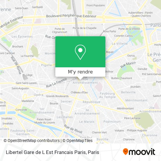 Libertel Gare de L Est Francais Paris plan