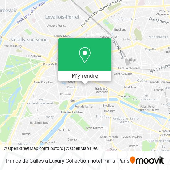 Prince de Galles a Luxury Collection hotel Paris plan