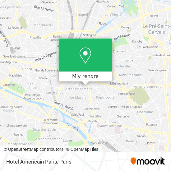 Hotel Americain Paris plan