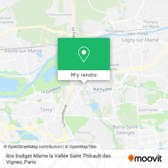 ibis budget Marne la Vallée Saint Thibault des Vignes plan