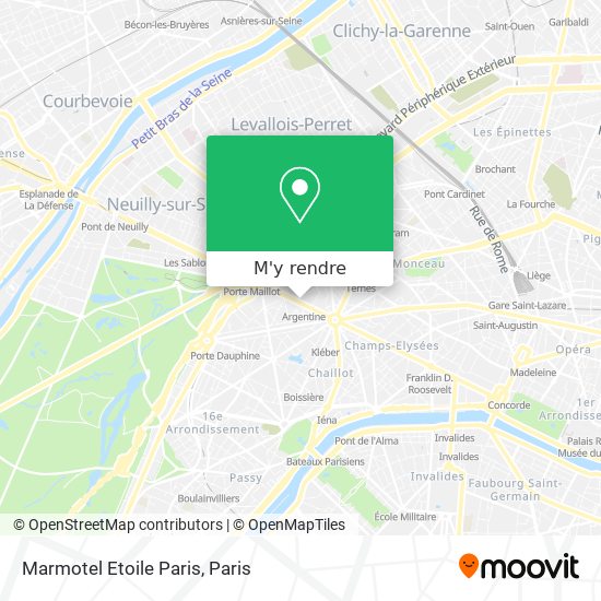 Marmotel Etoile Paris plan