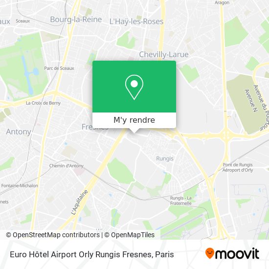 Euro Hôtel Airport Orly Rungis Fresnes plan