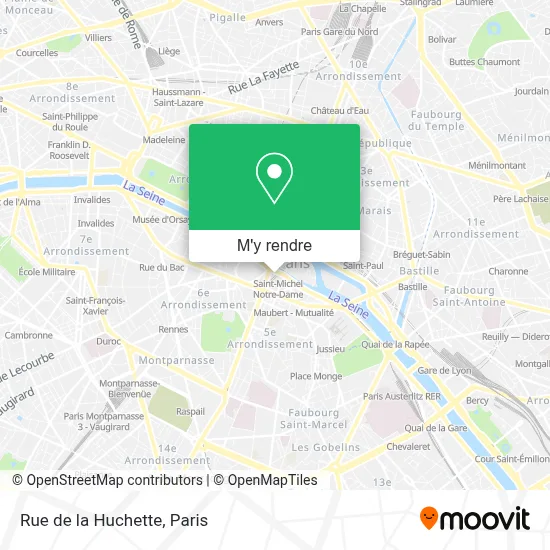 Rue de la Huchette plan