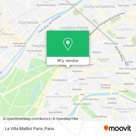 La Villa Maillot Paris plan