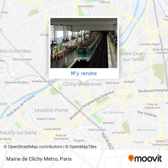 Mairie de Clichy Métro plan