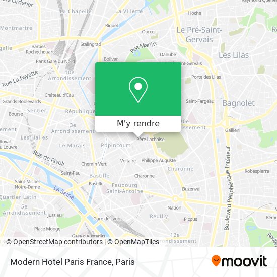 Modern Hotel Paris France plan