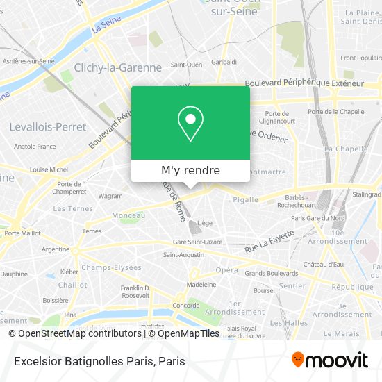 Excelsior Batignolles Paris plan