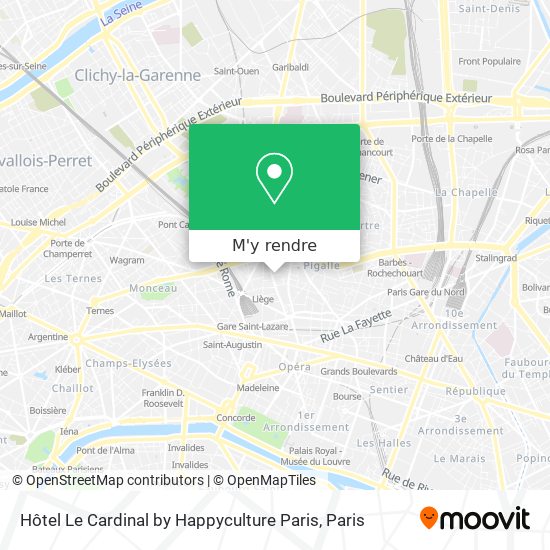 Hôtel Le Cardinal by Happyculture Paris plan