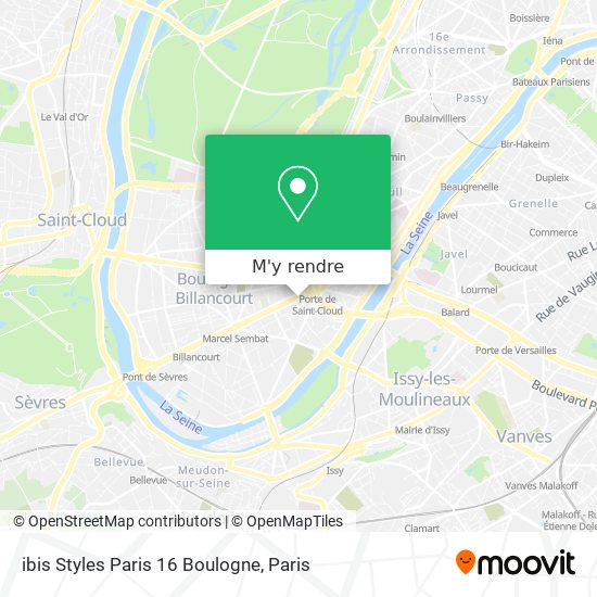 ibis Styles Paris 16 Boulogne plan