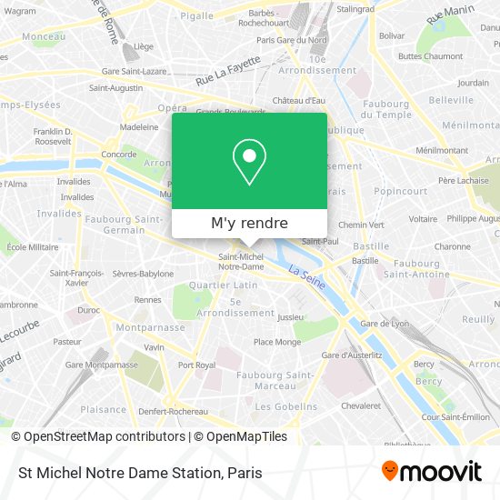St Michel Notre Dame Station plan