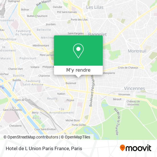 Hotel de L Union Paris France plan