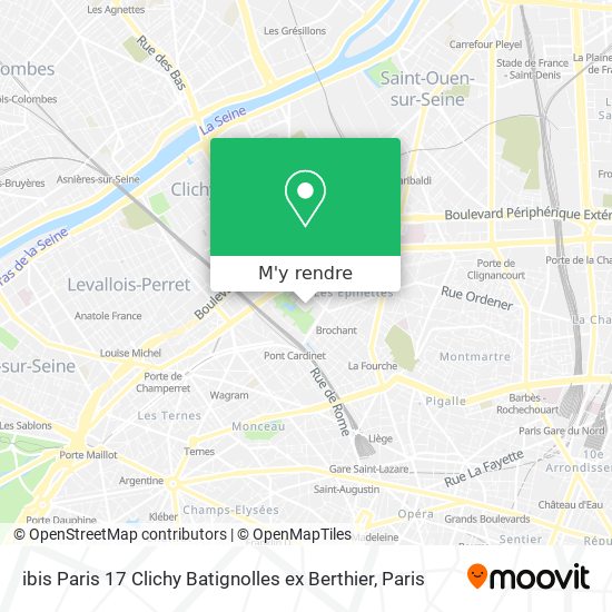 ibis Paris 17 Clichy Batignolles ex Berthier plan