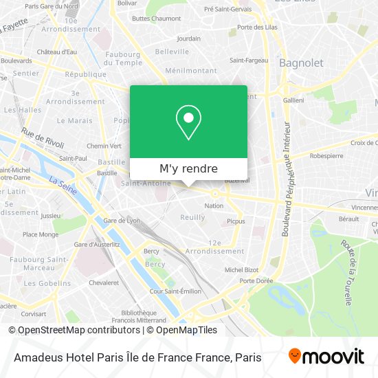 Amadeus Hotel Paris Île de France France plan